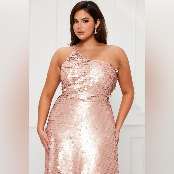 Fashion Nova Sequin Mauve Dress